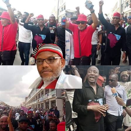 Sowore Leads Protest in Aba Demanding Release of Nnamdi Kanu